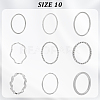 ANATTASOUL 9Pcs 9 Style Leaf & Wave & Simple Thin Titanium Steel Finger Rings Set for Men Women RJEW-AN0001-11-2