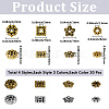 240Pcs 12 Styles Tibetan Style Alloy Spacer Beads TIBE-SC0002-59A-2