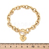 Golden 304 Stainless Steel Charm Bracelets NJEW-K284-01G-N-5