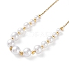 Plastic Pearl Graduated Beaded Necklace NJEW-F317-02G-2