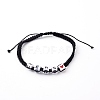 Valentine's Day Adjustable Nylon Thread Braided Bead Bracelets Sets BJEW-JB06238-4