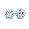 Bling Resin Rhinestone Flower Beads OACR-D310-01P-A-1