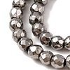 Electroplate Non-magnetic Synthetic Hematite Beads Strands G-J169B-3mm-07-3