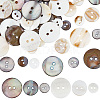 GOMAKERER 60Pcs 6 Style 2-Hole Natural Shell Buttons BUTT-GO0001-02-1