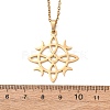 304 Stainless Steel Sun Moon Symbol Cutout Pendant Cable Chain Necklaces for Men Women NJEW-K308-07G-5