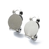 304 Stainless Steel Clip-on Earring Findings STAS-Q318-06P-1
