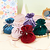 Velvet Jewelry Bags with Drawstring & Plastic Imitation Pearl TP-CJC0001-03H-6