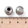 304 Stainless Steel Rhinestone European Beads STAS-A092-10Y-P-3