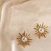 304 Stainless Steel Stud Earrings EJEW-A142-02A-G-2
