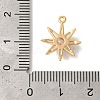 Brass Micro Pave Clear Cubic Zirconia Pendants KK-M294-07G-01-3