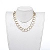 Aluminum Textured Curb Chain Bracelets & Necklaces Jewelry Sets SJEW-JS01094-02-10