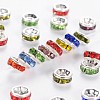 Brass Grade A Rhinestone Spacer Beads RSB035NF-1