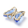 Brass Micro Pave Clear Cubic Zirconia Pendant ZIRC-P079-B02-08-2