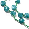 Synthetic Turquoise Dyed Beads Strands G-F513-02A-01-3