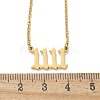 304 Stainless Steel Number 11:11 Pendant Necklaces NJEW-NH0002-01G-04-3