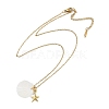 Summer Beach Shell Shape & Starfish Pendant Necklaces NJEW-B118-03G-07-2