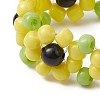 Flower Glass Stretch Rings for Women RJEW-JR00769-4