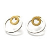 Ion Plating(IP) 304 Stainless Steel Stud Ring Stud Earrings EJEW-C118-02D-2