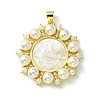 Eco-Friendly Brass Pendants KK-A204-02B-03G-1