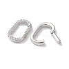 Rack Plated Brass Micro Pave Cubic Zirconia Clasps KK-Z039-06C-P-2