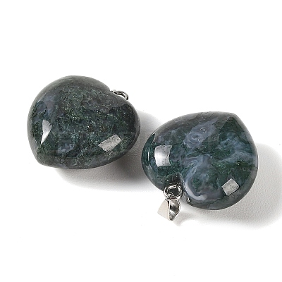 Natural Moss Agate Pendants GG-CBAA0EE-04P-01-1