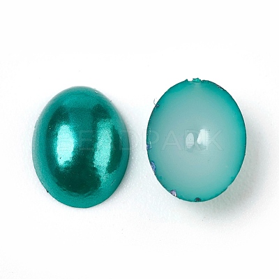ABS Plastic Imitation Pearl Cabochons SACR-R755-8x6mm-Z55-1