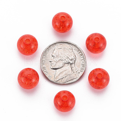 Transparent Crackle Acrylic Beads MACR-S373-66C-N08-1
