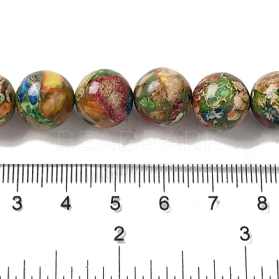 Dyed Natural Imperial Jasper Beads Strands G-Q161-A02-05-1