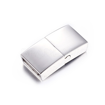 Tarnish Resistant 304 Stainless Steel Magnetic Clasps with Glue-in Ends X-STAS-I011-04-1