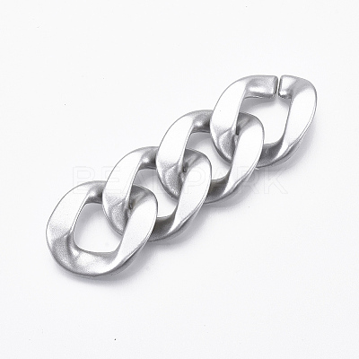 Spray Painted CCB Plastic Linking Rings CCB-R104-01A-03-1