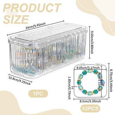 Rectangle Plastic Bangle Organizer Boxes CON-WH0107-91-1
