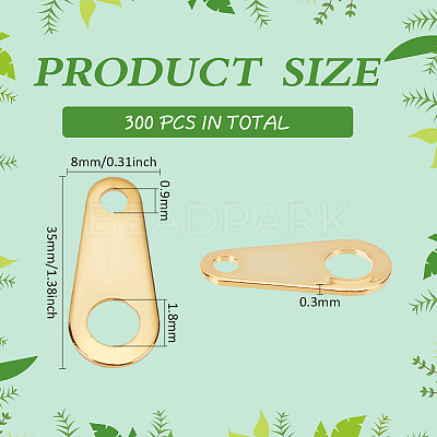 300Pcs Brass Chain Tabs FIND-BC0013-88-1