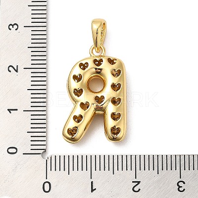 Brass Micro Pave Cubic Zirconia Pendants KK-E061-03G-18-1