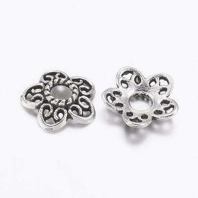 Tibetan Style Alloy Bead Caps X-LF10597Y-NF-1