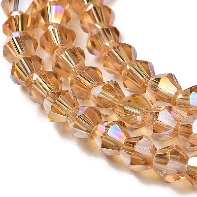 Transparent Electroplate Glass Beads Strands EGLA-A039-T3mm-B18-1