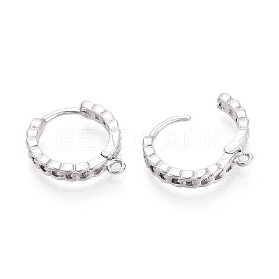 Brass Hoop Earring Findings KK-N267-34P-1