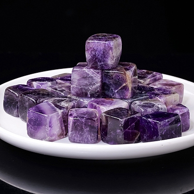 100g Cube Natural Amethyst Beads PW-WG54827-01-1