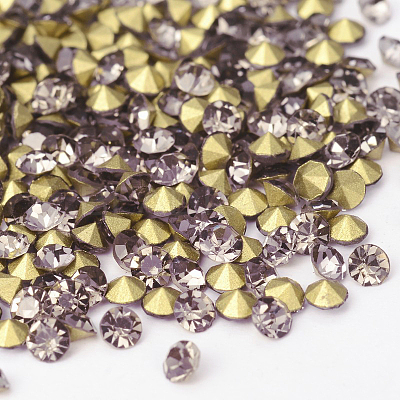 Back Plated Grade A Diamond Glass Pointed Rhinestone RGLA-SS22-003-1