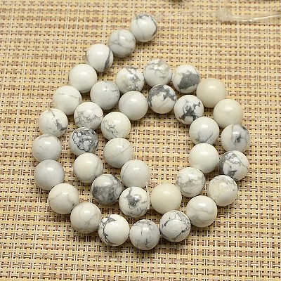 Natural Howlite Beads Strands G-I107-6mm-1