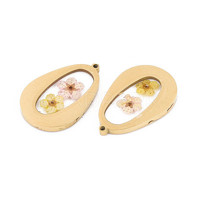 304 Stainless Steel Epoxy Resin Pendants STAS-T072-20-1