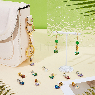 40Pcs 10 Styles Glass European Dangle Charms PALLOY-PH01829-1