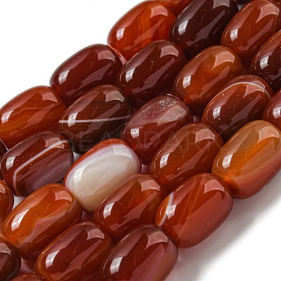 Natural Banded Agate/Striped Agate Beads Strands G-A223-D12-01C-1