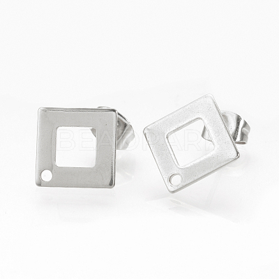 Tarnish Resistant 304 Stainless Steel Stud Earring Findings STAS-Q223-07A-1