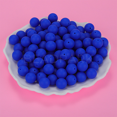 Round Silicone Focal Beads SI-JX0046A-92-1