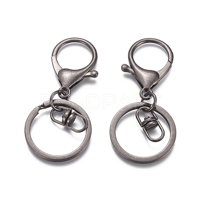 Iron Alloy Lobster Claw Clasp Keychain KEYC-D016-B-1