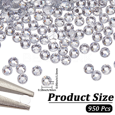 950Pcs Resin Rhinestone Cabochons CRES-WH20004-03D-1