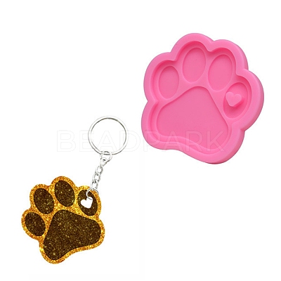 Cat Paw Print DIY Pendant Silicone Molds SIMO-PW0001-328A-1