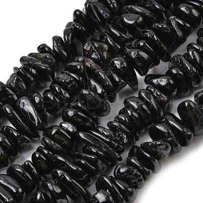 Natural Black Tourmaline Beads Strands G-A285-A07-01-1