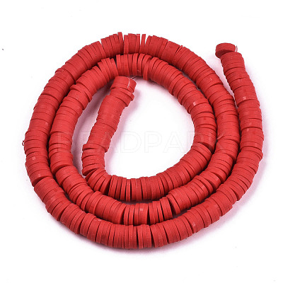 Handmade Polymer Clay Beads Strands CLAY-R089-6mm-038-1