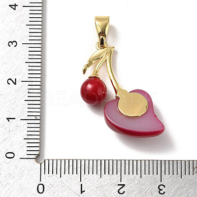Brass Resin Pendants LS-KK-D383-01G-02-1